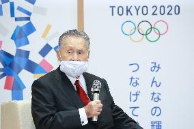 Tokyo 2020 Organizing Committee Chairman Yoshiro Mori meets Tokyo Governor Yuriko Koike